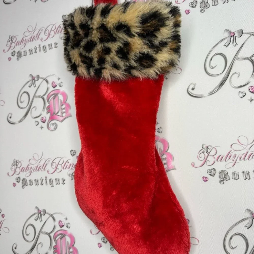 Stocking Christmas cheetah print leopard print animal print y2k sexy cute decor